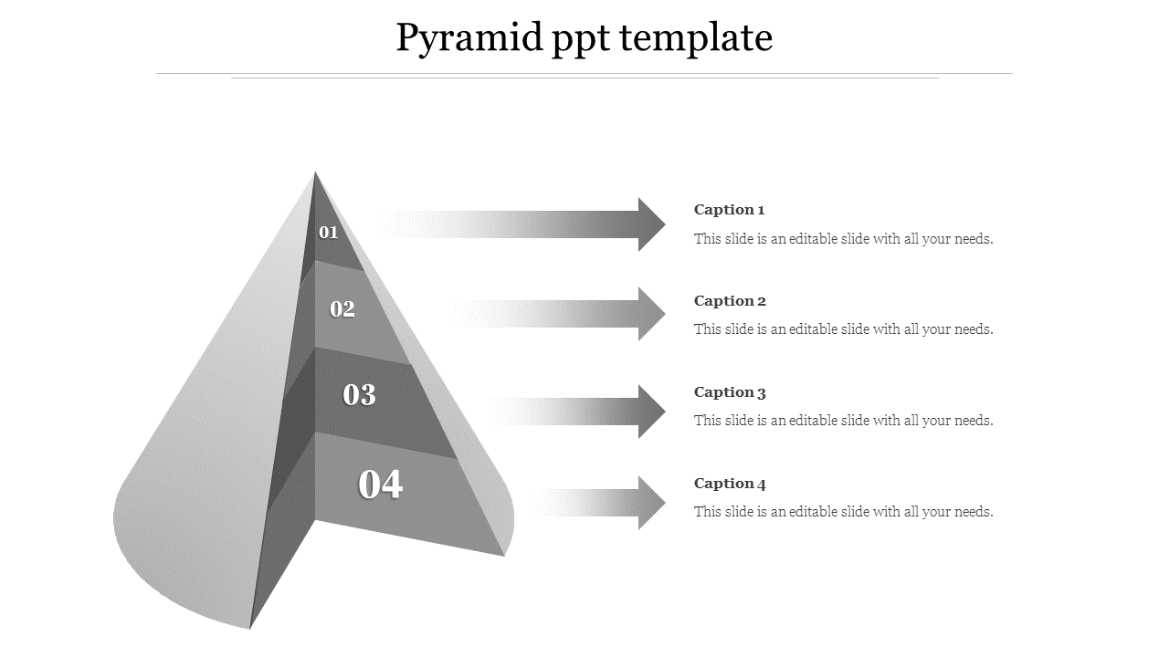pyramid ppt template-gray